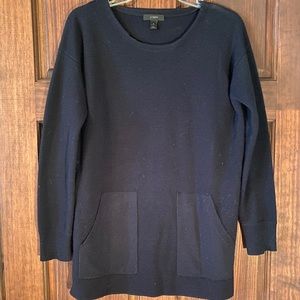J. Crew Navy Knit Pocket Sweater